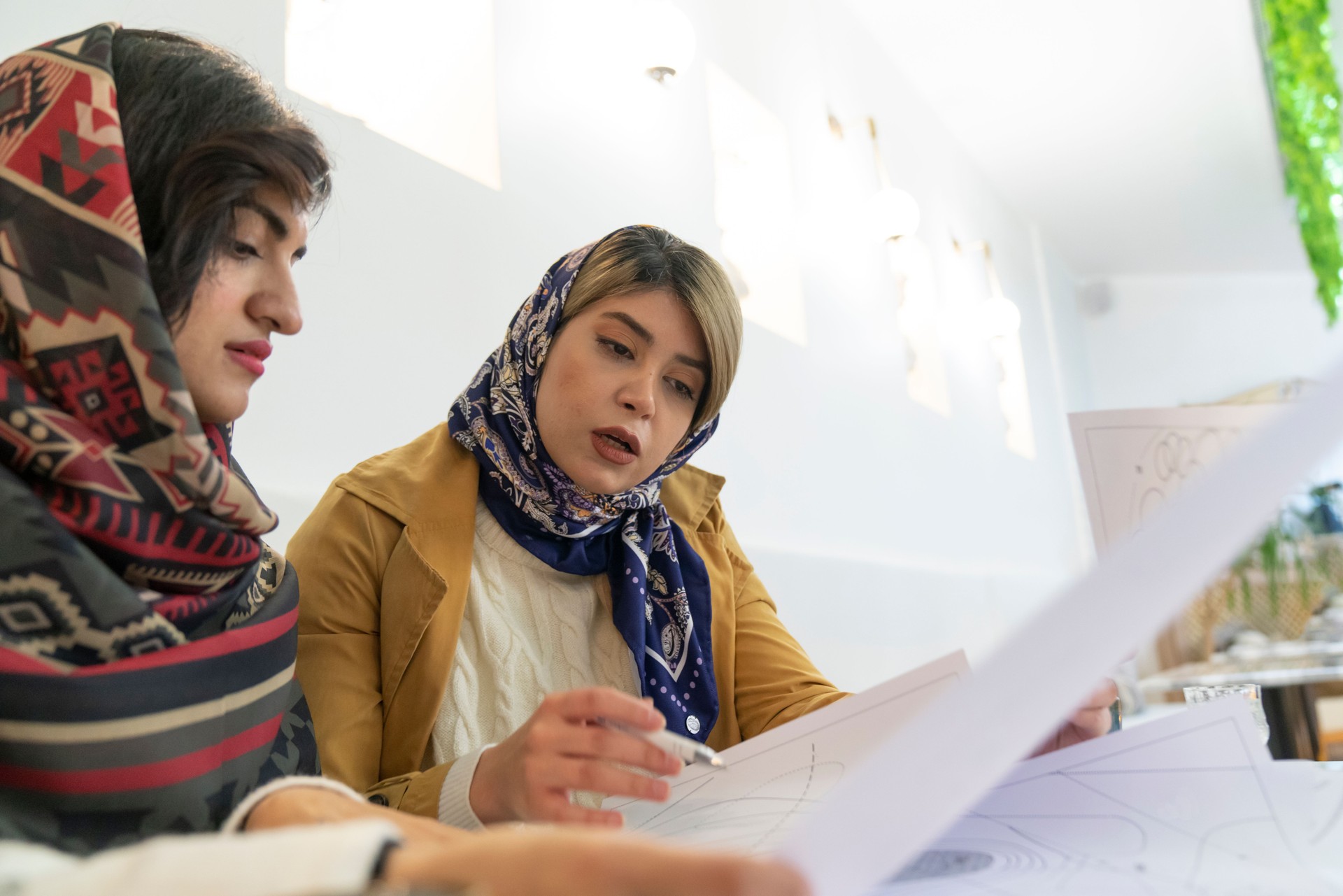 Young Middle Eastern two businesswoman in business meeting