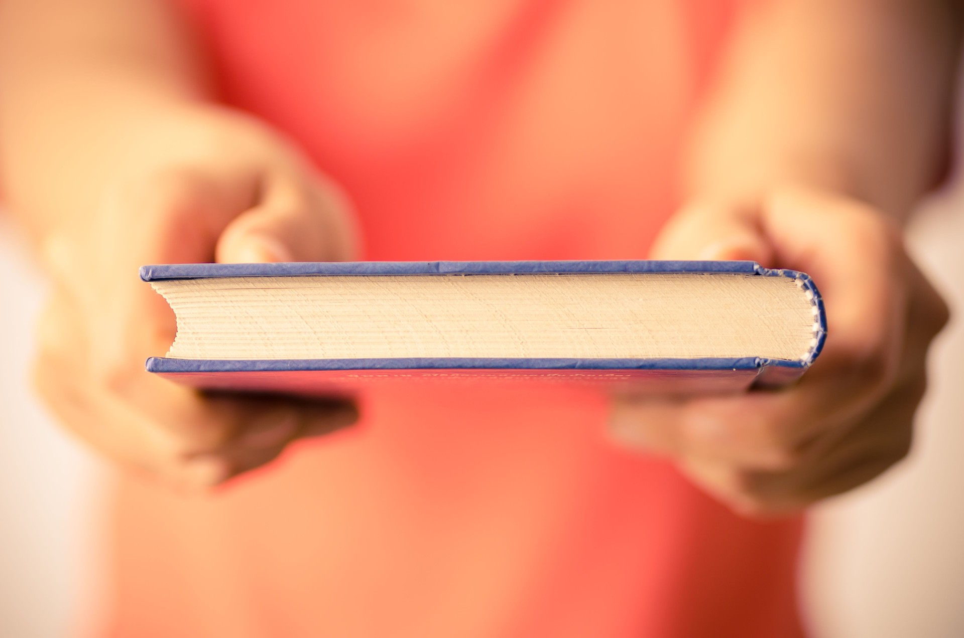 Woman hold book
